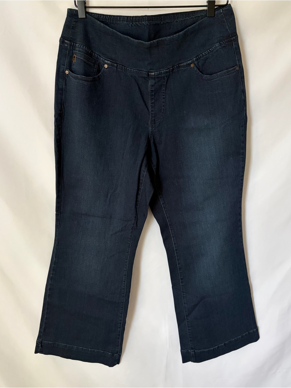 New Belle by Kim Gravel TripleLuxe Denim Boot Cut Jean Cerulean size 14 Petite